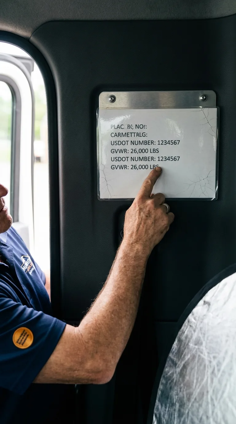 USDOT licensing placard verification in Durant